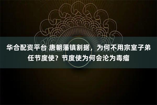 华合配资平台 唐朝藩镇割据，为何不用宗室子弟任节度使？节度使为何会沦为毒瘤